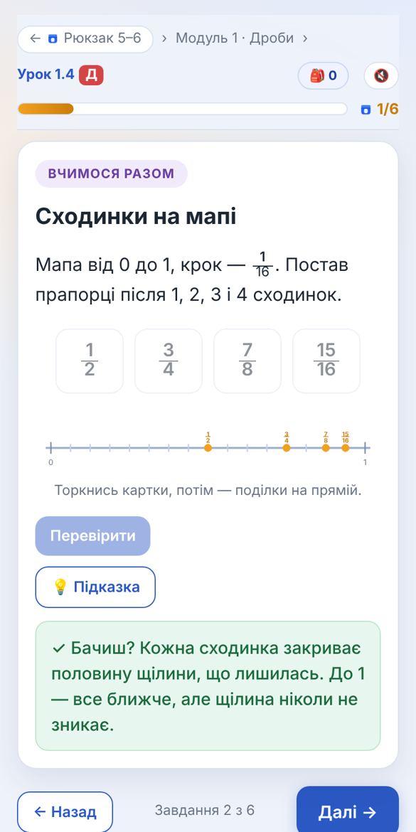 Дроби на мапі-експедиції